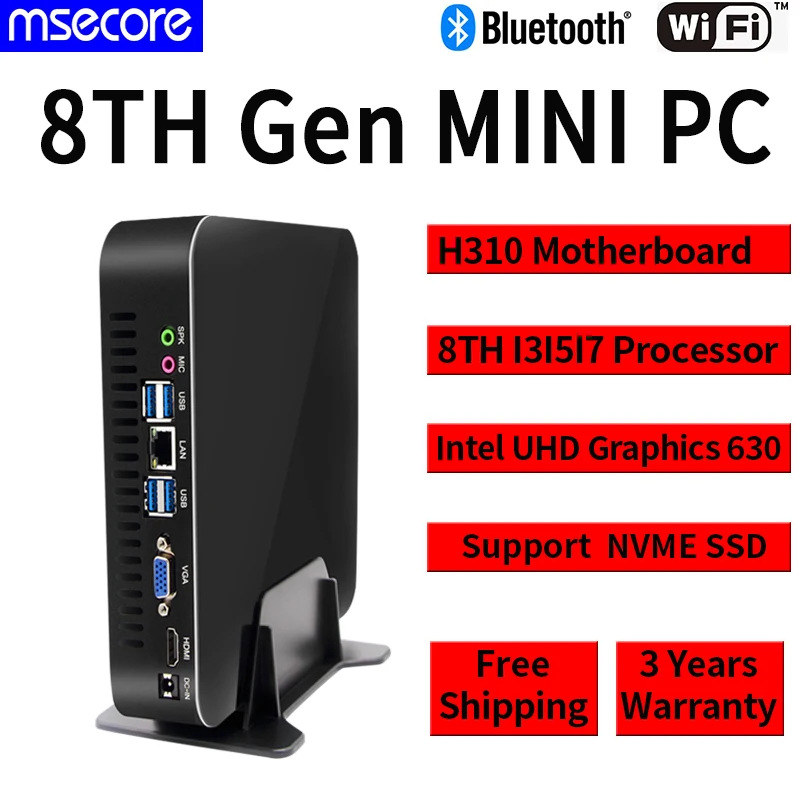 MSECORE i5 8400 I7 8700 DDR4 Gaming Mini PC Windows 10 pulpit gra komputerowa platforma linux intel UHD630 HD VGA wifi bluetooth MSECORE i5 8400 I7 8700 DDR4 Gaming Mini PC Windows 10 pulpit gra komputerowa platforma linux intel UHD630 HD VGA wifi bluetooth