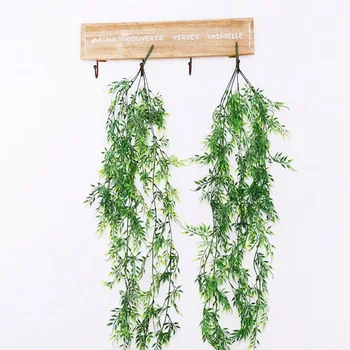 

Artificial Bamboo Leaves Rattan Pastoral Style Wall-Mounted Chlorophytum Home Decoration Plastic fang zhen hua teng Ivy