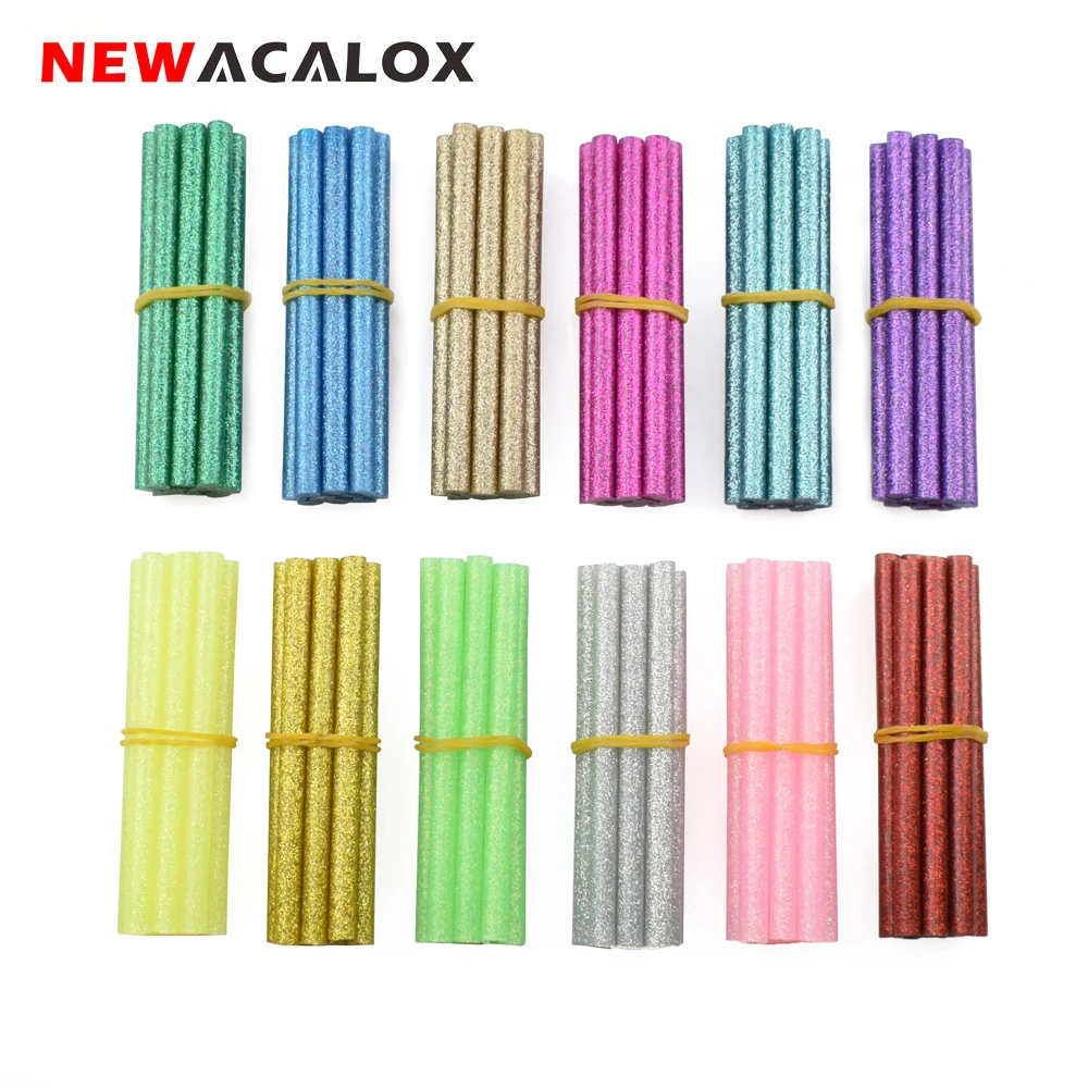 NEWACALOX 120 шт./лот разноцветные клеевые палочки 7 мм для клеевого пистолета