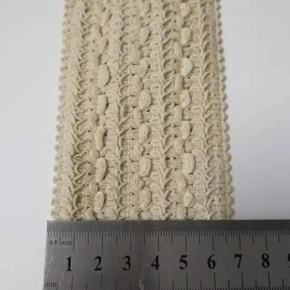 Beige 7 см ширина новая швейная эластичная лента золото черный белый Ebroidery DIY ручной работы аксессуары для одежды - Цвет: Beige