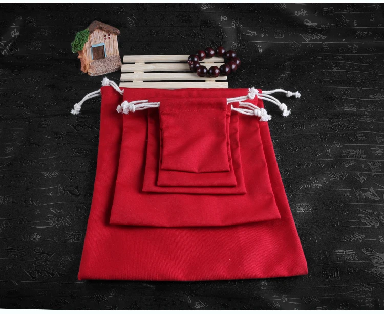 20 Pcs/lot High Quality Colourful Cotton Linen Bags Drawstring Gift Pouches For Jewelry Makeup Christmas Packaging Can Make Logo