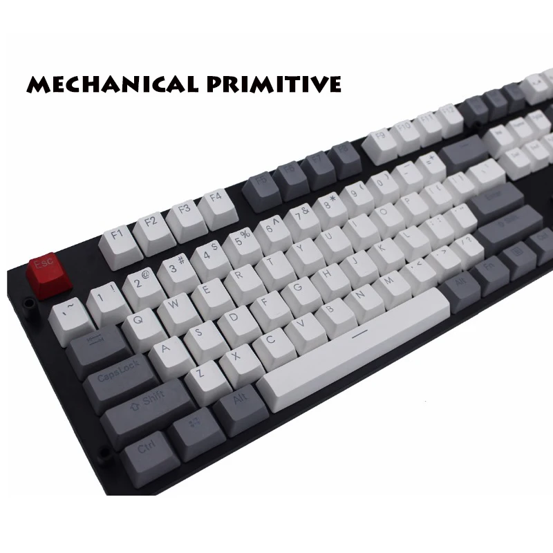 MP Cherry MX switch 108/87 клавиш PBT Keycap с подсветкой двойная съемка белая и серая Ретро клавиатура для механической игровой клавиатуры