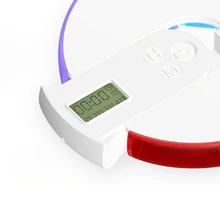 Портативный дорожный 7 сетчатый цифровой недельный чехол для таблеток, умный органайзер для хранения, многофункциональный органайзер, напоминание о времени, Радужный электронный