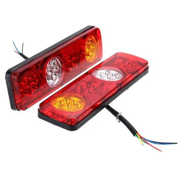 

2Pcs 36LED Waterproof Car Rear Tail Lights Brake Stop Light Turn Signal Light Revese Lamp for Trailer Caravan Truck Lorry 12V