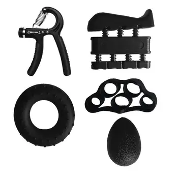 

5PC/Set Adjustable Gym Fitness Hand Grip Finger Forearm Strength Muscle Recovery Heavy Hand Gripper Exerciser Trainer