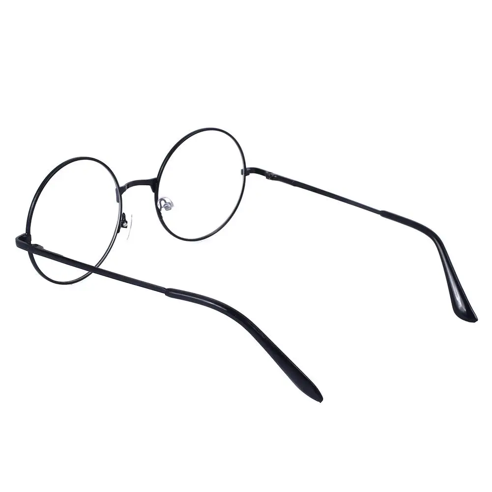 Black Frame Модные круглые очки, оригинальные прозрачные линзы, очки для глаз, 2 стиля, мужские - Цвет: Black Frame