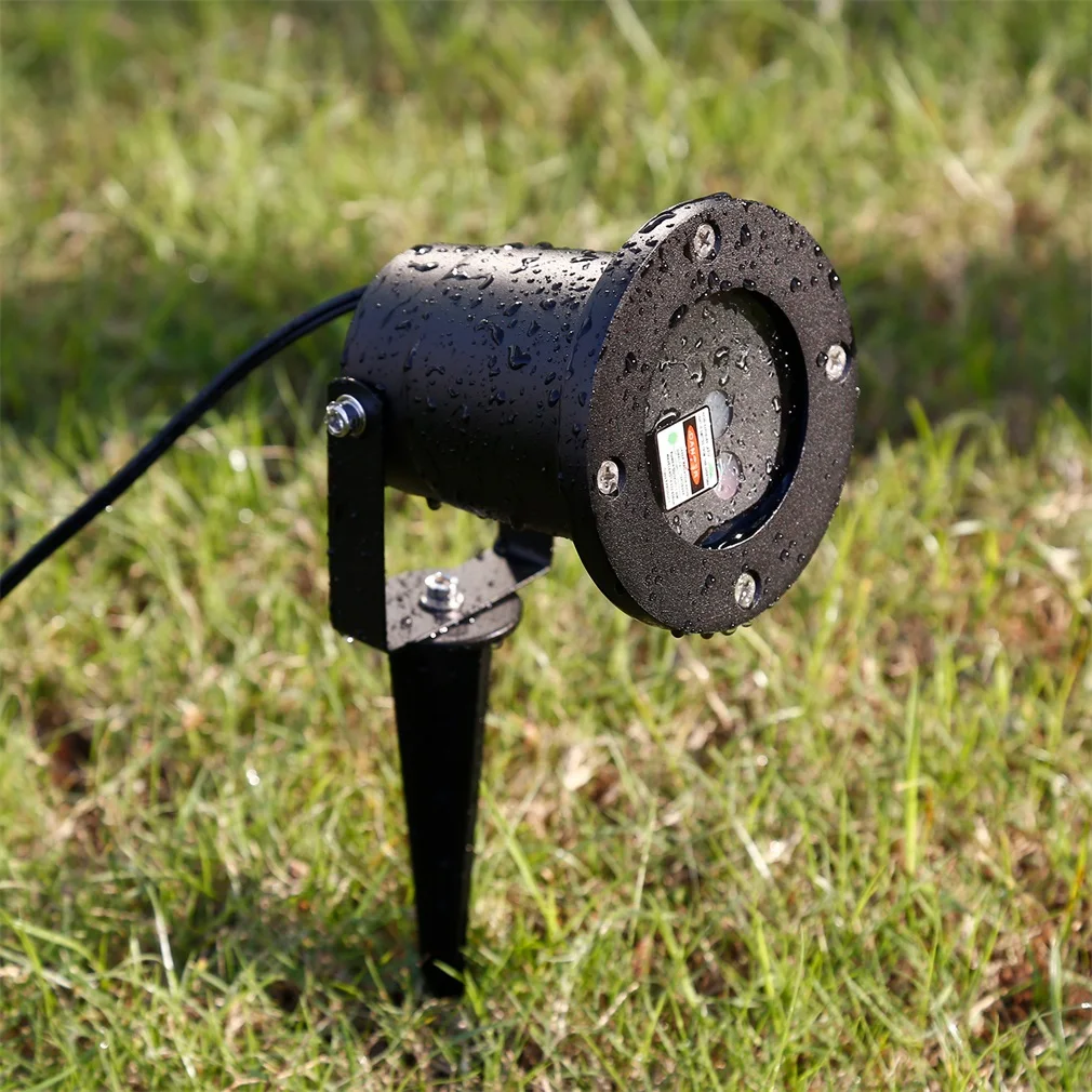 Black Outdoor Red and Green Dynamic Firefly Laser Projector & Starry Lawn Light Waterproof for Garden/Holiday/Christmas