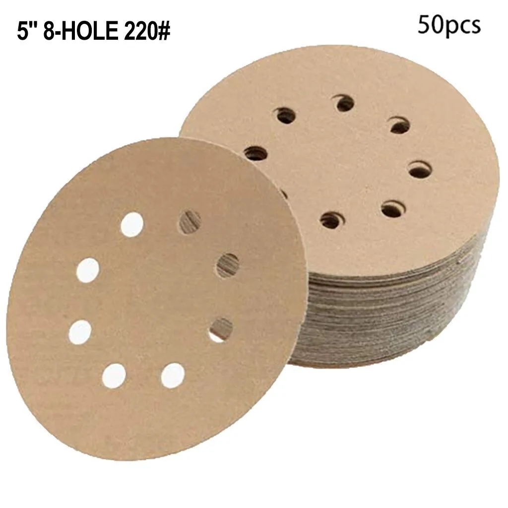 

Dustless Hook and Loop Sanding Discs, 50-Pack Sand Paper 5-Inch 8-Hole 60/80/100/150/180/220/320-Grit New Home Improvement 2019