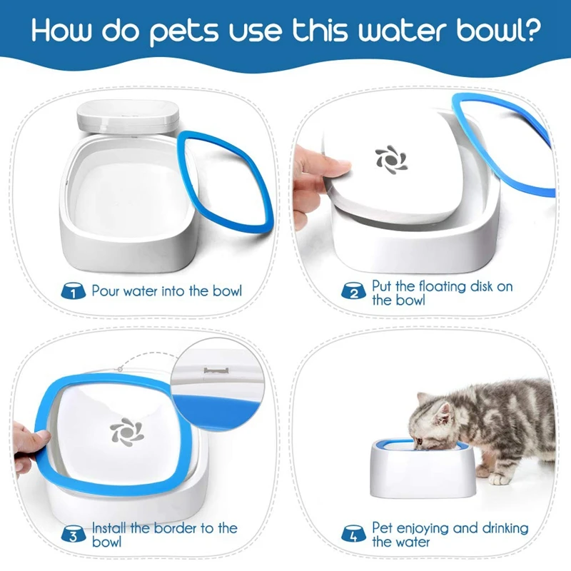 Собака воды собачья миска нет-разлива Pet воды чаша медленная вода кормушка собака миска транспортное средство переноска Путешествия собака воды миска