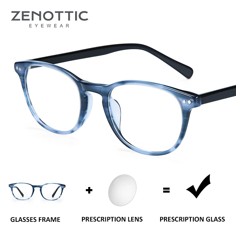ZENOTTIC ацетатные рецептурные прогрессивные очки для мужчин и женщин оправа очков