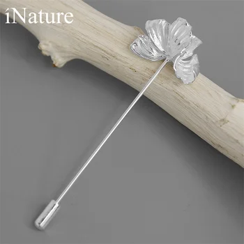 

INATURE 925 Sterling Silver Elegance Poppy Flower Brooch Dress Decoration Pin for Women Jewelry Accessories