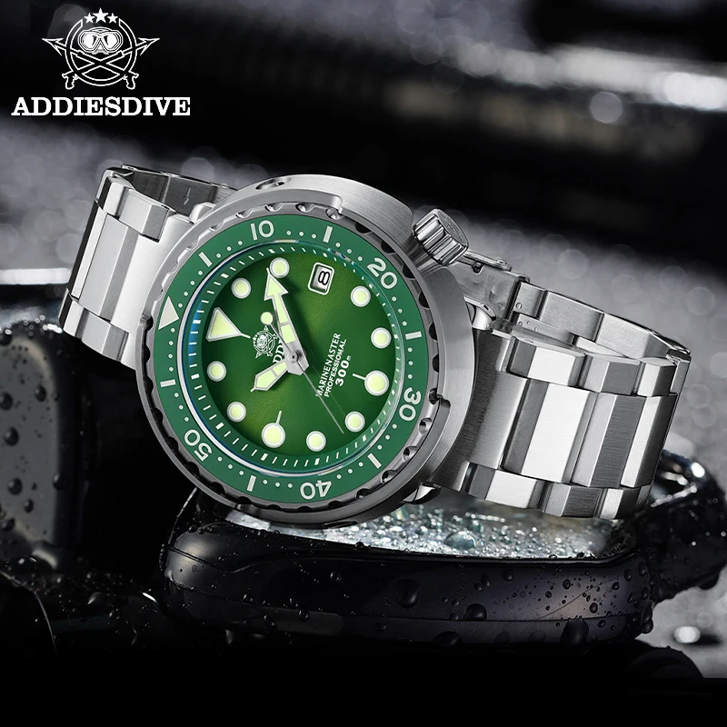 

ADDIESDIVE Automatic Mechanical Dive Watch Sapphire Crystal 316L Steel Dive Watches Men 300m Automatic Mechanical Men's watch