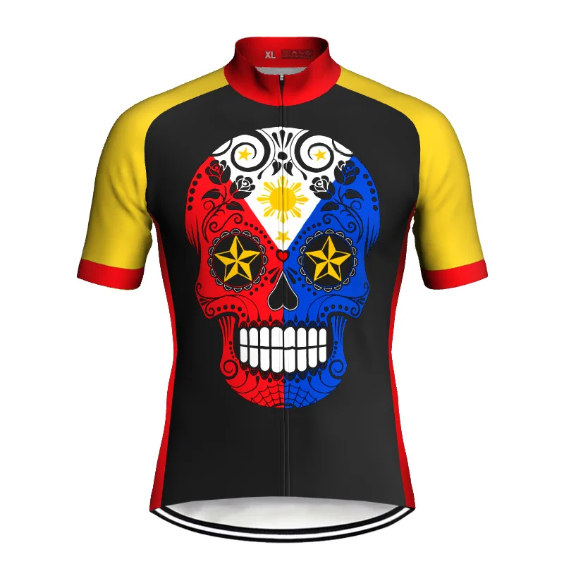 Breathable Unisex Philippines Style Cycling Jersey Anti Pilling Eco Friendly Bike Clothing Top