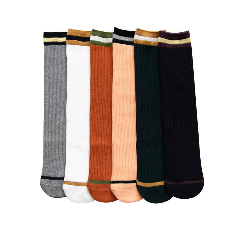 Brand New Spring Summer Student Cotton Knee High Socks for Girl boys children Toddle Long Socks striped 1-8y one size