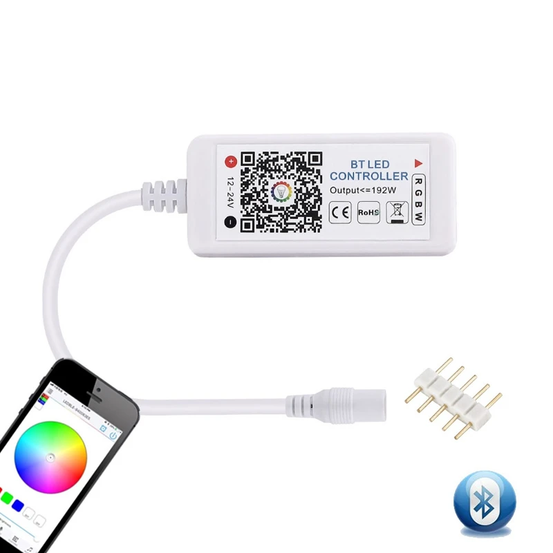 Dc 12V 24V Rgb / Rgbw Rgbww Led контроллер Bluetooth Magic Home мини для светодиодной ленты|Голосовые