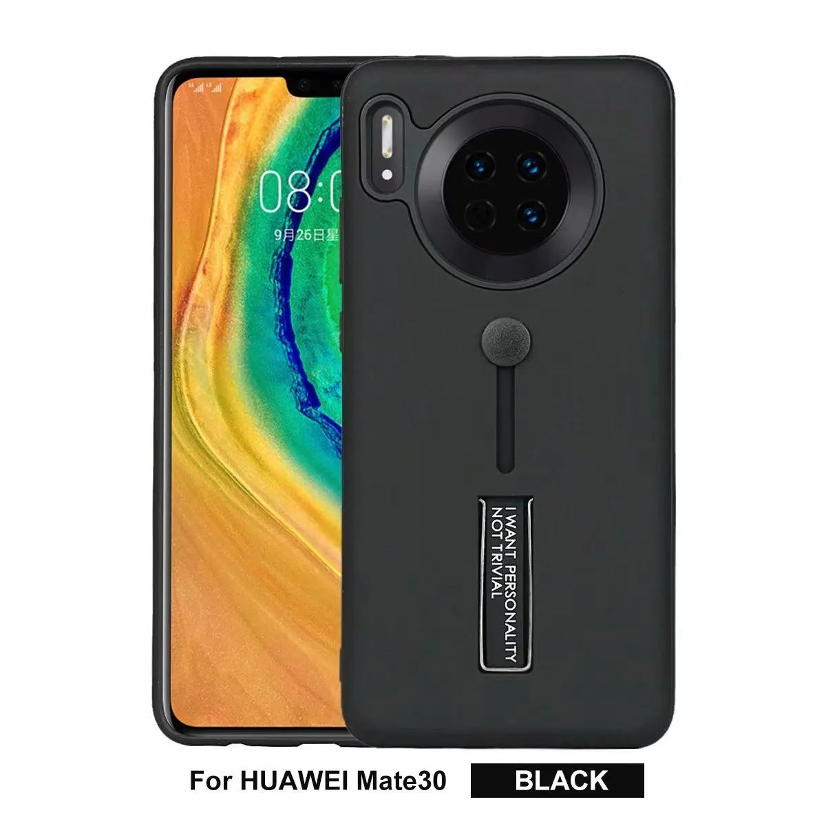 Жесткий чехол из поликарбоната с кольцом-подставкой для Huawei Mate 30 Pro защитный