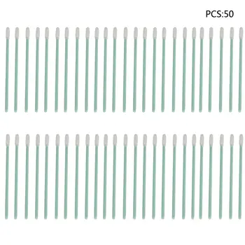 

50Pcs/Pack Double Layer Cotton Wrap Foam Tip Cleaning Swab Sponge Sticks for Solvent Format Inkjet Printer Optical Equipment