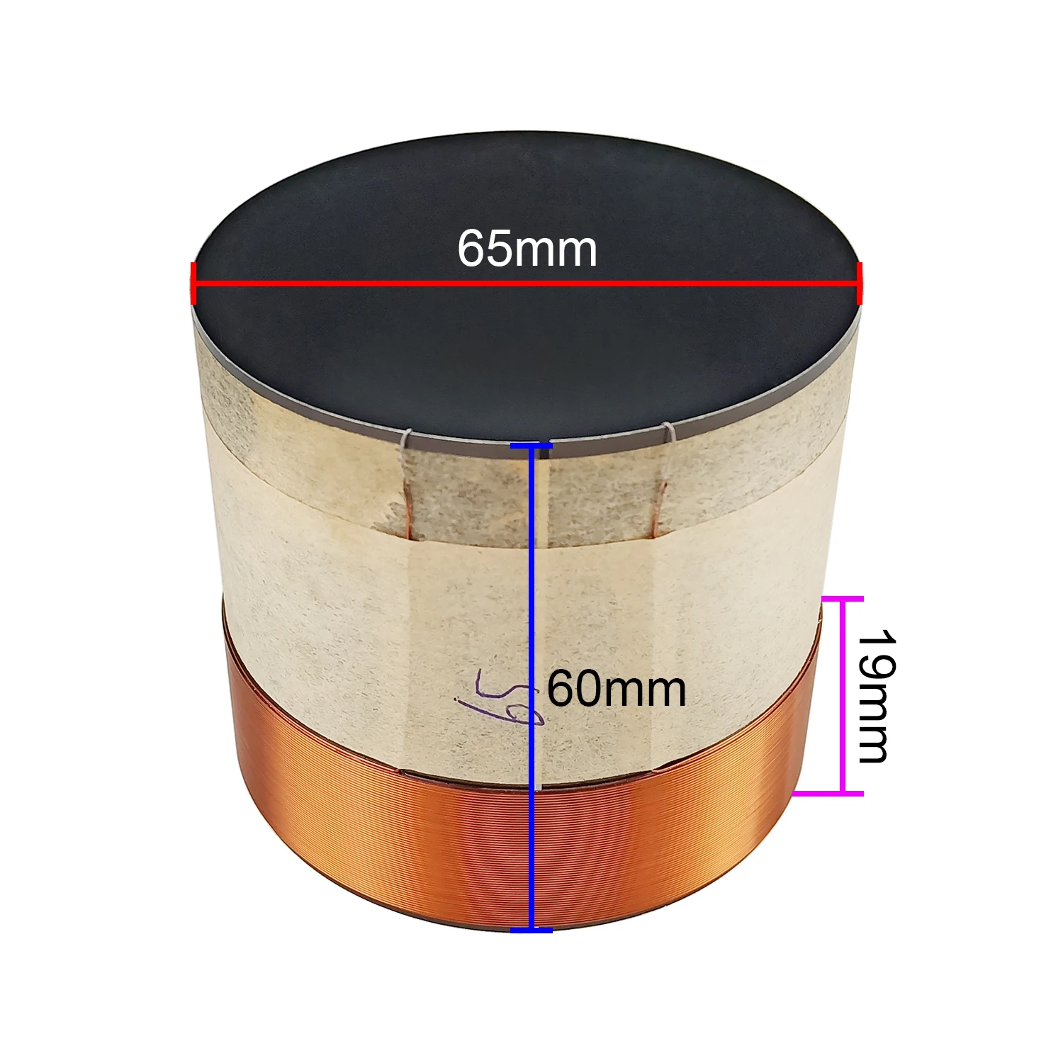 Bobina de Voz para Alto-falante Fio de Cobre Ghxamp Woofer Reparo Faça Você Mesmo 2 Peças 65mm 8ohm - Image 2