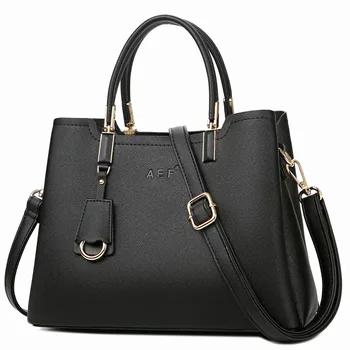 

Commuting style three layer women's bag fashionable middle aged handbag Simple Shoulder Bag