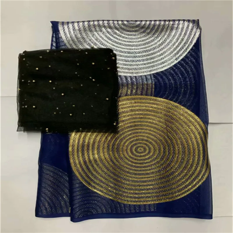 5+ 2 ярдов! Самая красивая шелковая кружевная ткань Атлас для платья Новое поступление африканская шелковая бархатная ткань хорошее качество для золота LXE102706