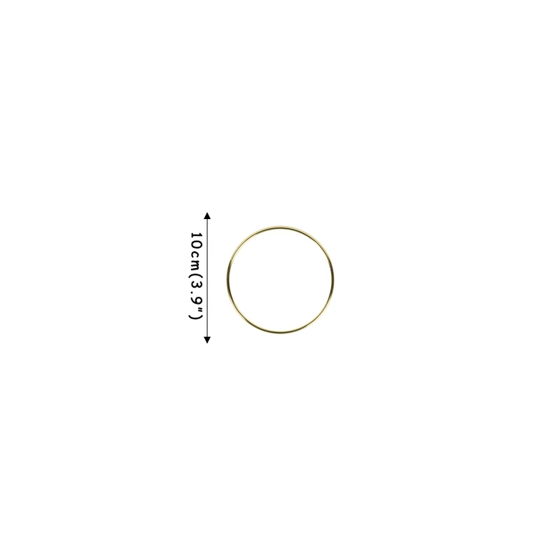 Свадебные украшения Золотое металлическое кольцо искусственная гирлянда цветочный венок свадебный душ детский душ фон Декор цветочный обруч - Цвет: 10cm