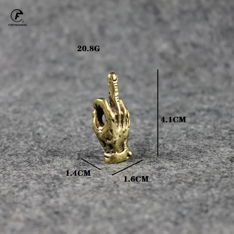 Ornament Crafts Miniature Ornament Copper Hand Statue Punk Style for Home Office Desk Decoration