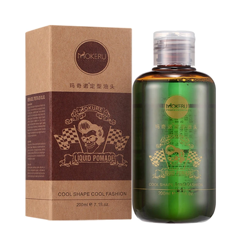 200ML Strong Hold Hair Styling Liquid Pomade Hair Wax High Quality Aloe Extract Shape Gel Mud Keep Men Slicked Oil