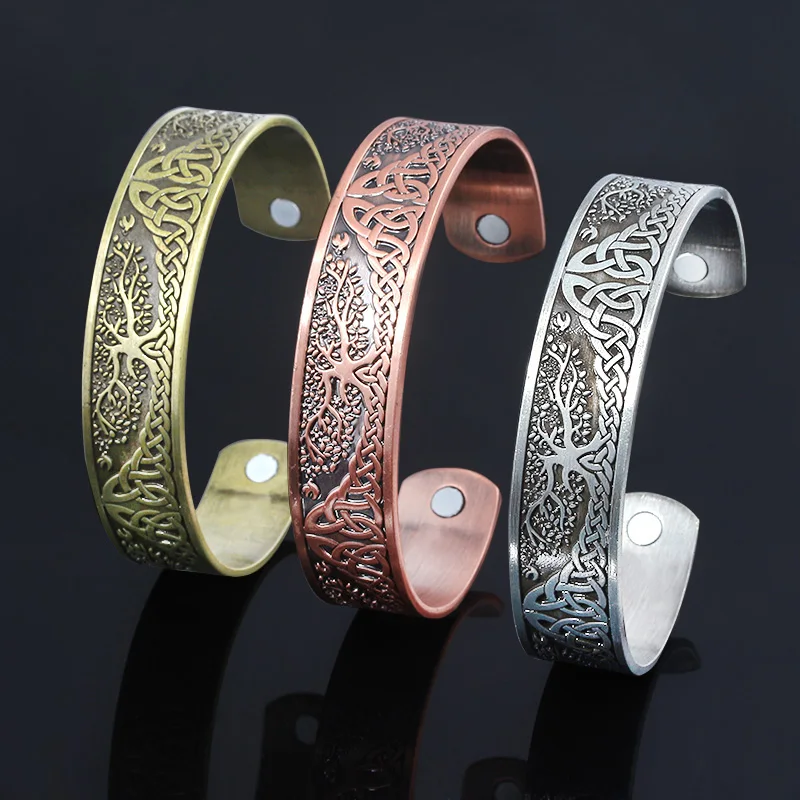 Skyrim жизни Дерево гравированные браслеты браслет Винтаж норвежский викинг манжеты браслеты для мужчин женщин творческие ювелирные изделия-талисманы подарок