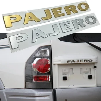 

Car Rear Trunk Side Body Letters Logo Sticker ABS For Mitsubishi Pajero Matte Silver Gold Badge Nameplate Decal Car Styling