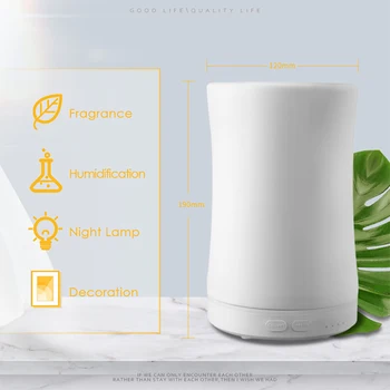 

250ml Air Ultrasonic Humidifier Night Light Aromatherapy Essential Oil Aroma Diffuser Timing Automatic Power Off Mute Design