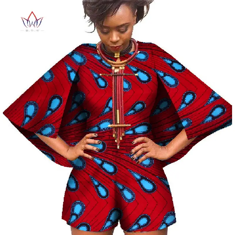 Традиционная африканская одежда на заказ женские комбинезоны Дашики женские костюмы трубы рукава Плюс Размер Женская одежда 6XL WY393 - Цвет: 23