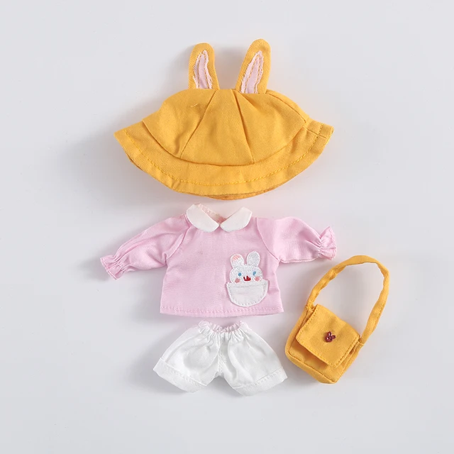 4pcs=Shirt+short pant+Hat+ bag Doll Kindergarten uniform Clothes for Ob11,obitsu 11,Molly,GSC,1/12 BJD Doll Clothing Accessories 6