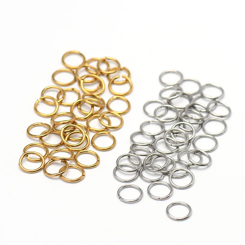 Silver Gold Pewter Plated Open Split Jump Rings Connectors Jewelry Findings 