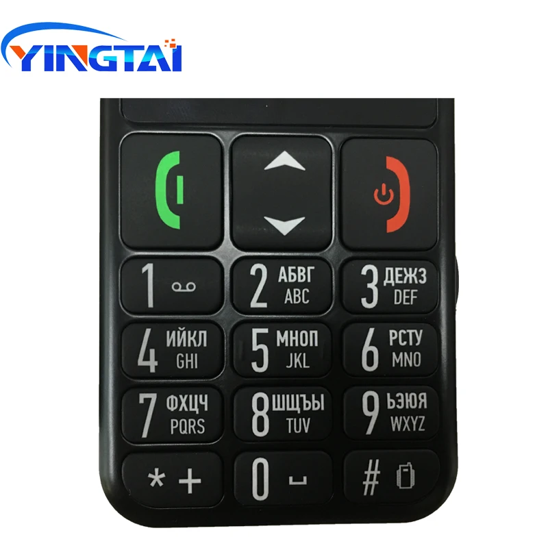 YINGTAI T11 Elder Cellphone Best Feature Senior Phone 2.2 Inch FM Torch Speed DialSOS Big Push Button Speaker Russian Keypad GSM