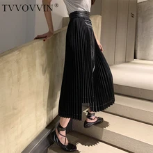 Tvvovvinоднотонная Женская юбка с кружевами и кисточками, с высокой талией, со складками, нестандартная, повседневная, модная, Осень-зима, новинка, F137