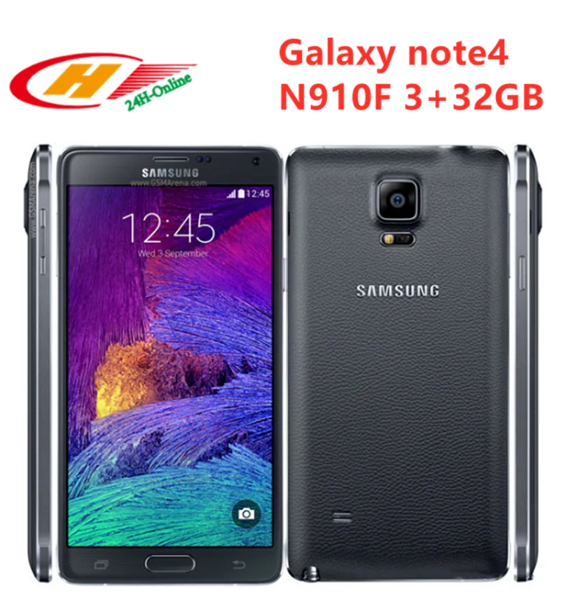 Смартфон Samsung Galaxy Note4 N910F разблокированный четыре ядра 5 7 дюйма 32 Гб поддержка NFC