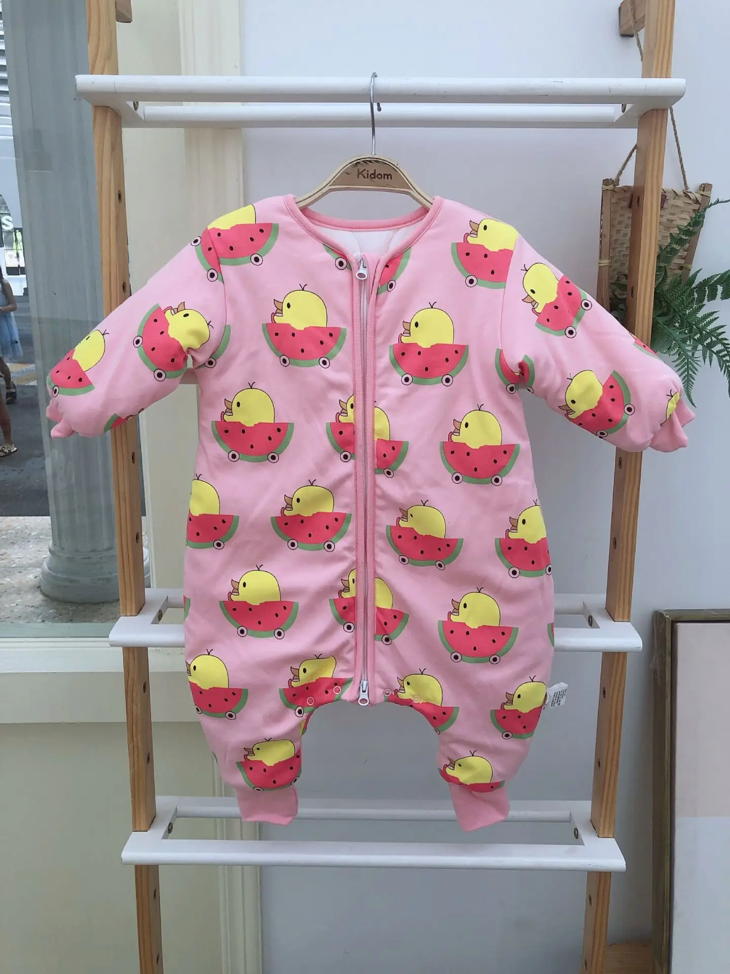 Pink Термостатический стеганый спальный мешок, детские пижамы, новая зимняя теплая плюшевая хлопковая милая детская одежда для сна с длинными рукавами и героями мультфильмов - Цвет: Pink