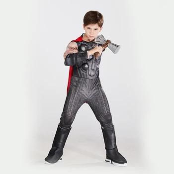 

Super Hero Kids Adults Muscle Thor Cosplay Costumes Clothes With Harmmer Avengers Child Stormbreaker Halloween Costumes