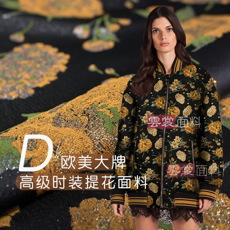 Плотное Тканое платье из жаккардовой ткани Блейзер ветрозащитная одежда жаккардовая парча ткань жаккардовое платье ткань
