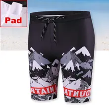 Мужские Длинные плавки пуш-ап до колена, мужские шорты для плавания, бермуды, купальный костюм, купальный костюм, брюки, новинка