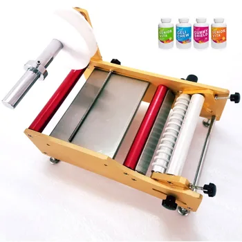 

YTK Simple Manual Handy Round Wine Bottle Adhesive Sticker label applicator for PET plastic bottle Packing Labeling Machine