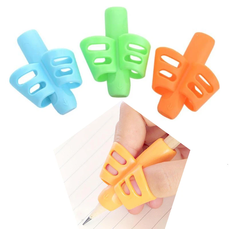 Soporte de lápiz para escribir para niños, dispositivo para corregir postura, 3 uds.
