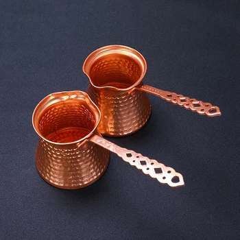 

Imported Hand-made Copper-plated Flame Cups Cocktails Dedicated Fire Cup Turkish Coffee Pot WY71305