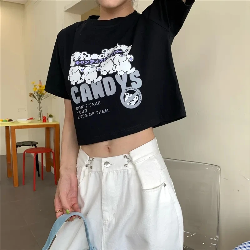 Футболка Ulzzang Свободный Топ футболка в стиле Харадзюку модная аксессуары альбом