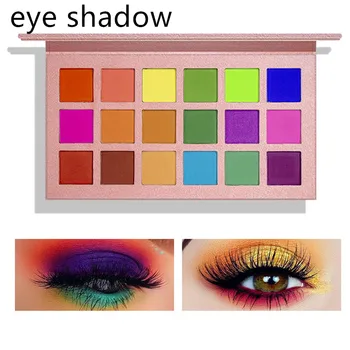 

18 Colors Pink Eyeshadow Palette Super Color Matte Pearl Bright Powder Eyeshadow Long Lasting Waterproof Eye Shadow