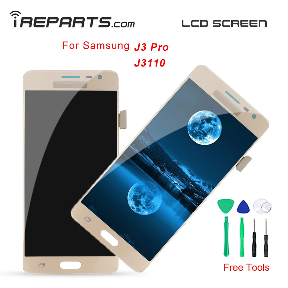 ЖК-экран IREPARTS Pantalla для SAMSUNG Galaxy Samsung J3 Pro J327 j3110 ЖК-дисплей с сенсорным дигитайзером