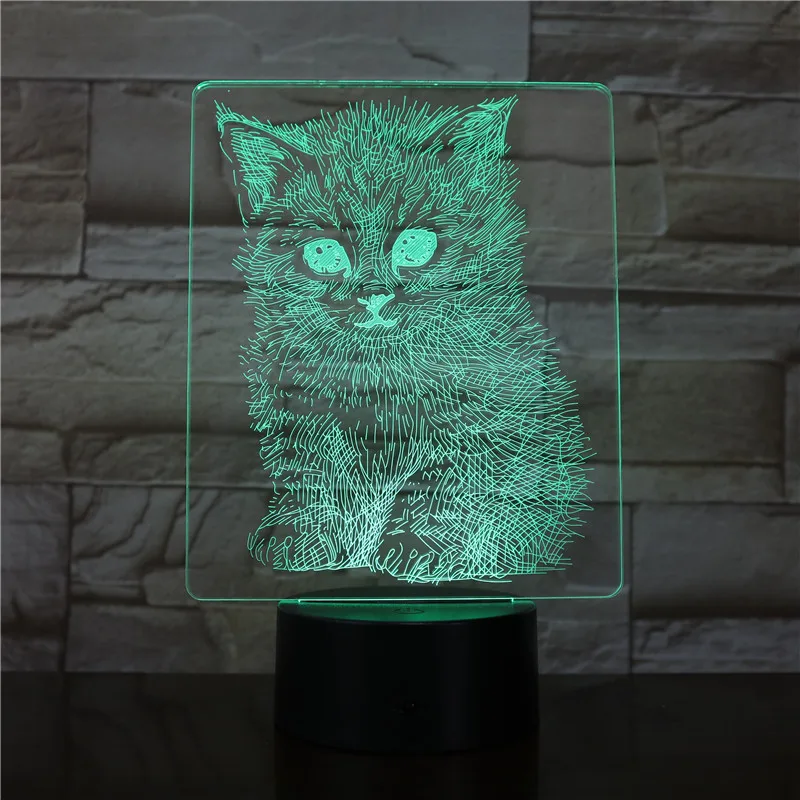 

Cats 3D Lamp Animal Unique Festival Present for Kids Nightlight Battery Powered Fast Delivery Led Night Light Lamp for Decor