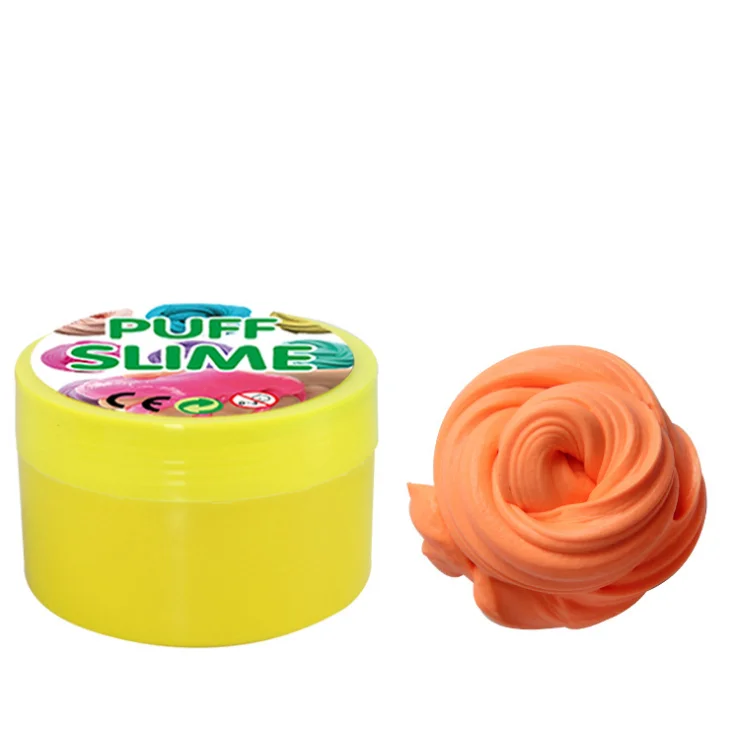 Пластилин slime Slym шпатлевка DIY puff gum детская головоломка рельеф прессования глиняная шпатлевка детские игрушки - Цвет: orange 1pcs