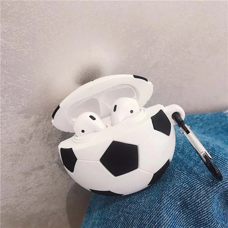 Funda AirPods 1ª / 2ª generación, patrón de impresión de fútbol de