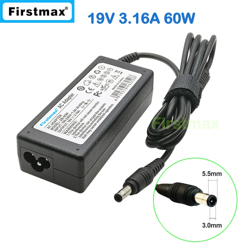 19v 3.16a 60w Power Ac Adapter For Samsung Charger Ad-6019r Ad-6019  Cpa09-004a Adp-60zh D Pa-1600-66 Adp-60zh A Ad-6019r Spa-p30 - Laptop  Adapter - AliExpress